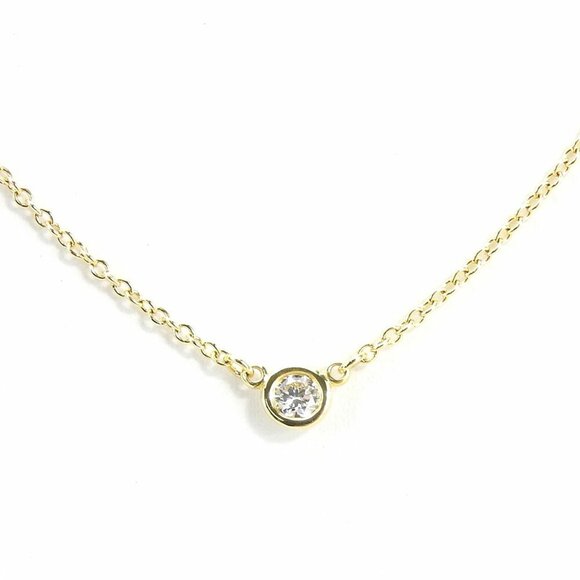 TIFFANY Gold Diamond Necklace - Picture 1 of 4